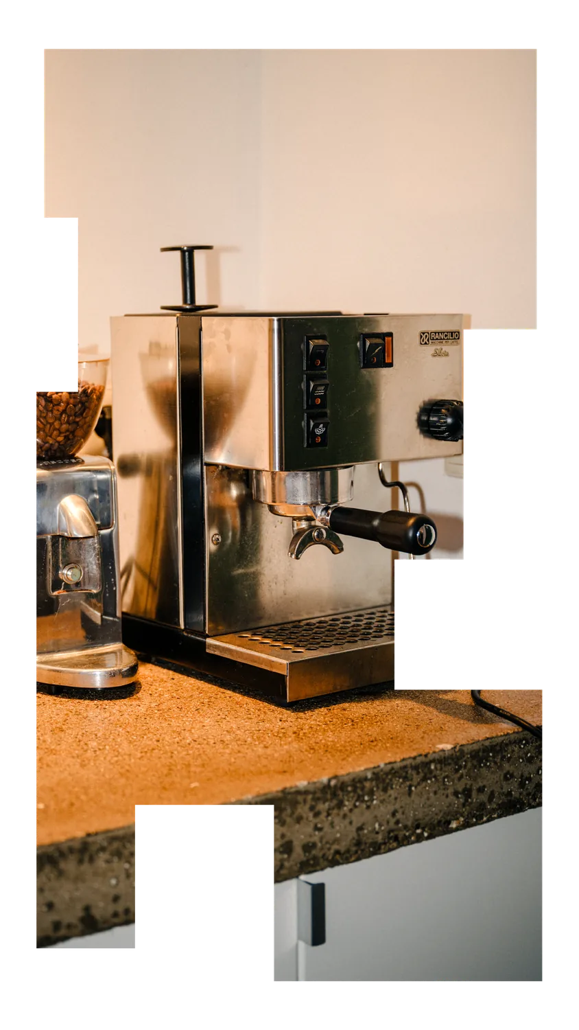 The coffee machine at KLUP